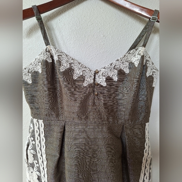 Anthropologie Moulinette Soeurs Mini Dress. Lace detailing. Womens size 4 - Picture 3 of 11